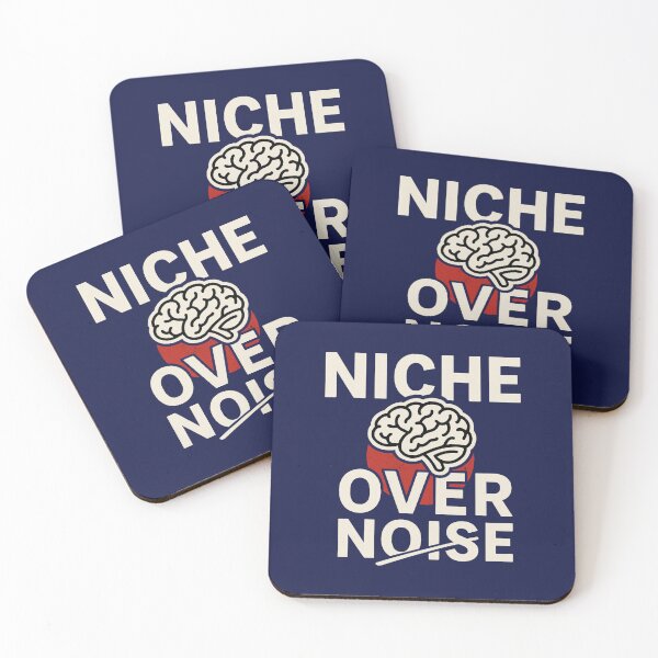 Item preview, Niche Over Noise – Focused Mindset Minimalist Typography designed and sold by The Melanic.