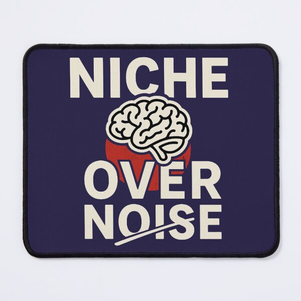 Item preview, Niche Over Noise – Focused Mindset Minimalist Typography designed and sold by The Melanic.