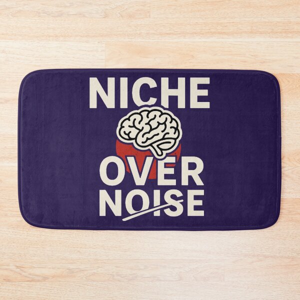 Item preview, Niche Over Noise – Focused Mindset Minimalist Typography designed and sold by The Melanic.