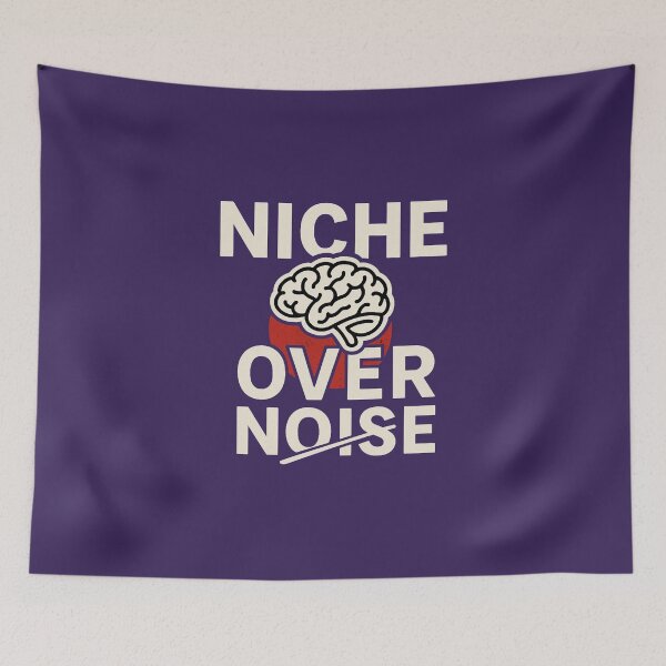 Item preview, Niche Over Noise – Focused Mindset Minimalist Typography designed and sold by The Melanic.