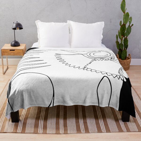Item preview, Graphic Parrot Drawing in White designed and sold by BoldLineArt.