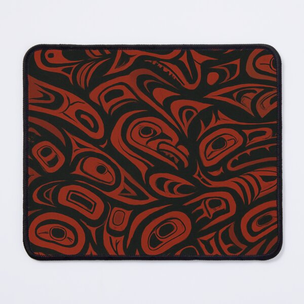 Item preview, Raven Totem Pattern – Tribal Red and Black Spirit Animal Art - Wayne Smallwood Series designed and sold by Alaska Magick.