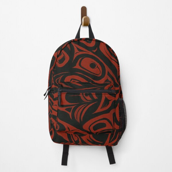 Item preview, Raven Totem Pattern – Tribal Red and Black Spirit Animal Art - Wayne Smallwood Series designed and sold by Alaska Magick.