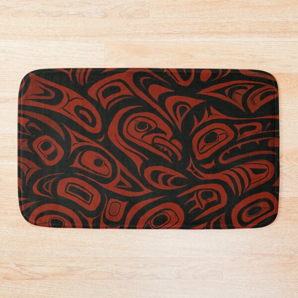 Item preview, Raven Totem Pattern – Tribal Red and Black Spirit Animal Art - Wayne Smallwood Series designed and sold by Alaska Magick.