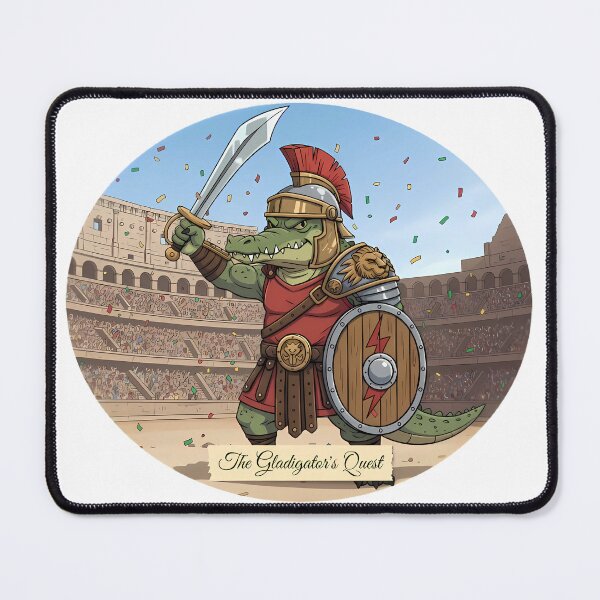 Item preview, The Gladigator's Quest | Glorious Adventure Artwork designed and sold by Pets & Memes & Stuff.