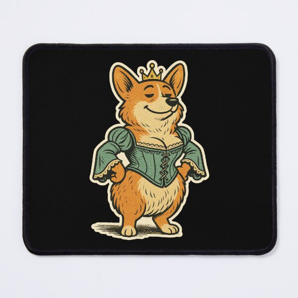 Item preview, Castlecore Pets: Corgi – Queen Corgi Royale – Gift for Corgi Lovers • Retro Comics • Vintage Halftone designed and sold by JacobKAurumhead.