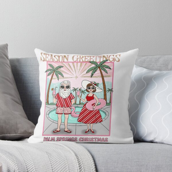 Item preview, Palm Springs Christmas • Retro Santa & Mrs. Claus Poolside • Mid-Century Holiday Art designed and sold by MoeJoedesign .
