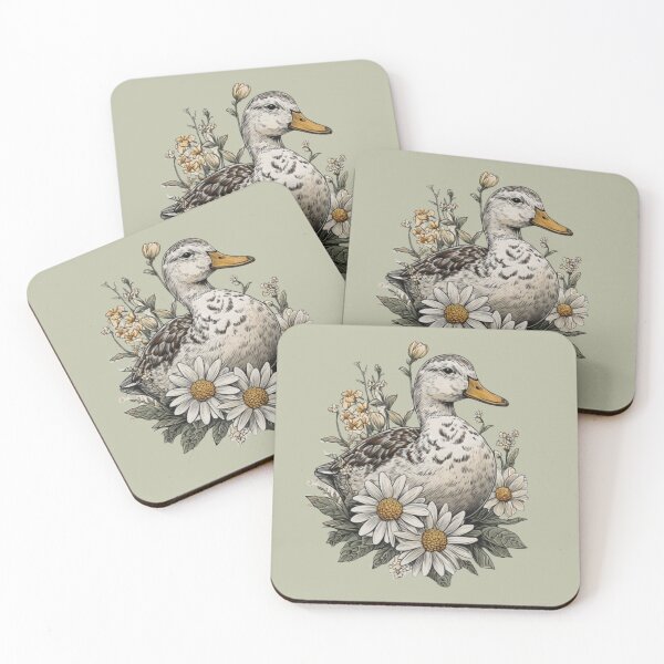Item preview, Vintage Style Duck and Daisies designed and sold by EnjoyFunGifts.