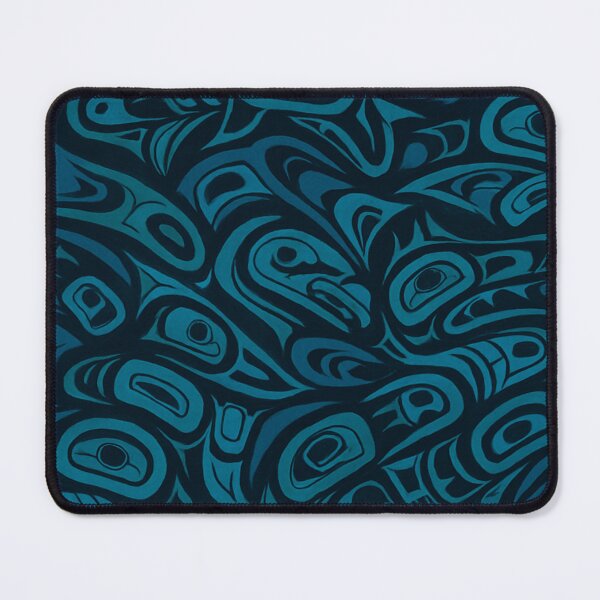 Item preview, Raven Totem Pattern – Teal Tribal Spirit Animal Art designed and sold by Alaska Magick.