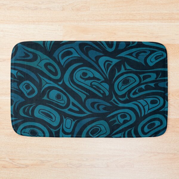 Item preview, Raven Totem Pattern – Teal Tribal Spirit Animal Art designed and sold by Alaska Magick.
