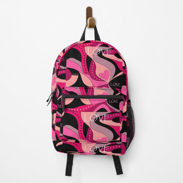 Item preview, Modern Flower Heart Love- Red Pink Black Bold Abstract designed and sold by ABG Inspirational Art.