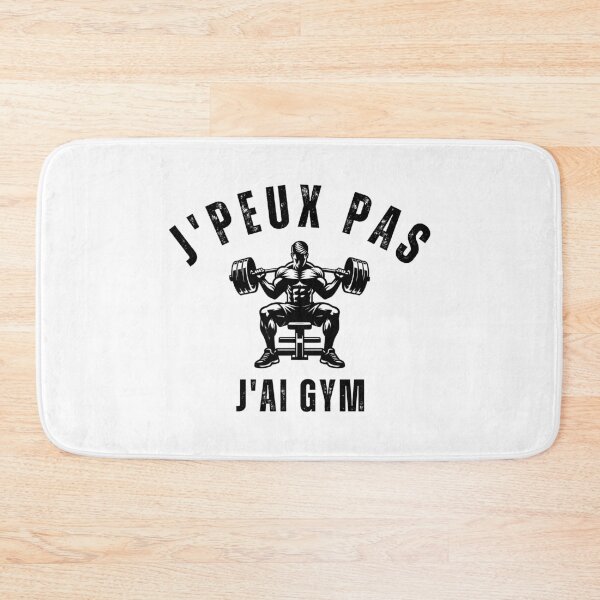 Aperçu de l'œuvre j'peux pas j'ai gym | cadeaux de gym | musculation  créée et vendue par store7azzouzi.