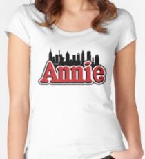 Annie Broadway Musical Show Movie Orphan Film Vintage Retro Women's Fitted Scoop T-Shirt