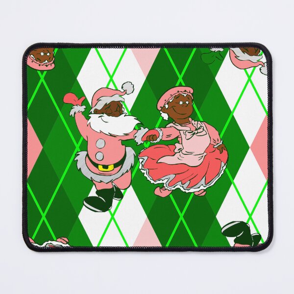 Item preview, pink christmas black santa wife plaid  designed and sold by Gossip Rag.