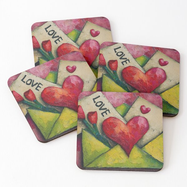 Item preview, A Heart in Envelope Surrounded by Roses: A Vibrant Celebration of Love, Passion and Artistic Romance designed and sold by OlfactoART Studio.