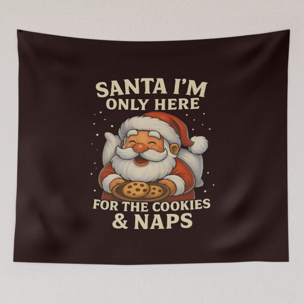 Item preview, Santa I'm Only Here for Cookies & Naps – Funny Christmas Graphic Design for Gen Alpha, Cozy Holiday Gift, Trending Xmas Pajama Top designed and sold by KamalaDesign.