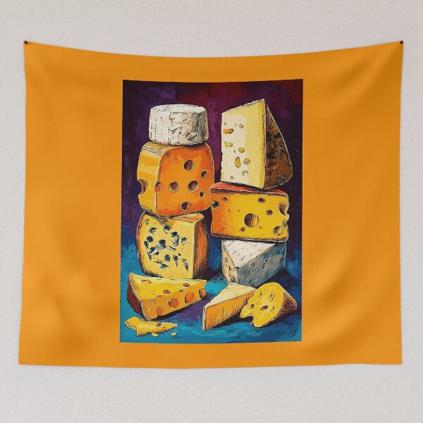Item preview, The Art of Stacked Cheeses: A Playful Study of Texture, Color and Culinary Craft designed and sold by OlfactoART Studio.