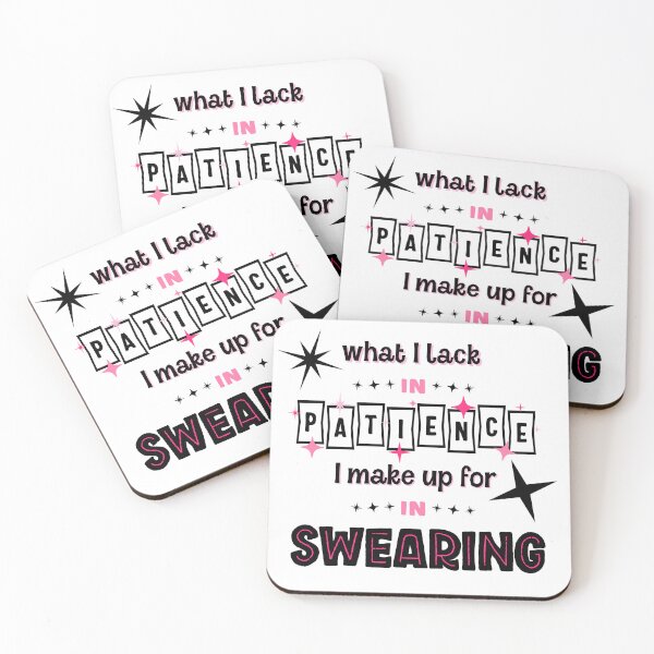Item preview, What I Lack In Patience, I Make Up For In Swearing – Atomic Pink Sparkles designed and sold by DubiousDoodles.