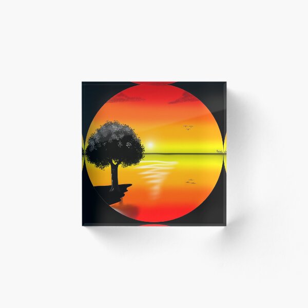 Item preview, tree and sunset designed and sold by Ranabgartwork.