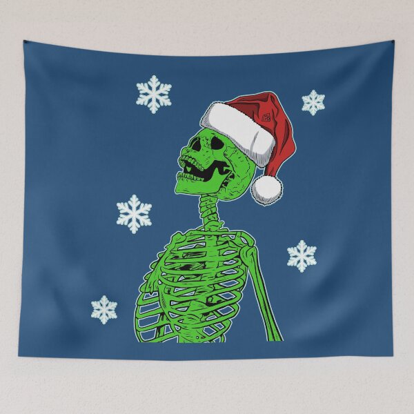 Item preview, Skeleton watching Snowflakes designed and sold by blacksnowcomics.