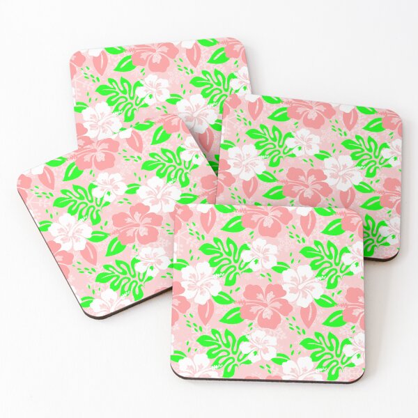 Item preview, luau pink christmas hawaiian hibiscus floral xmas designed and sold by Gossip Rag.
