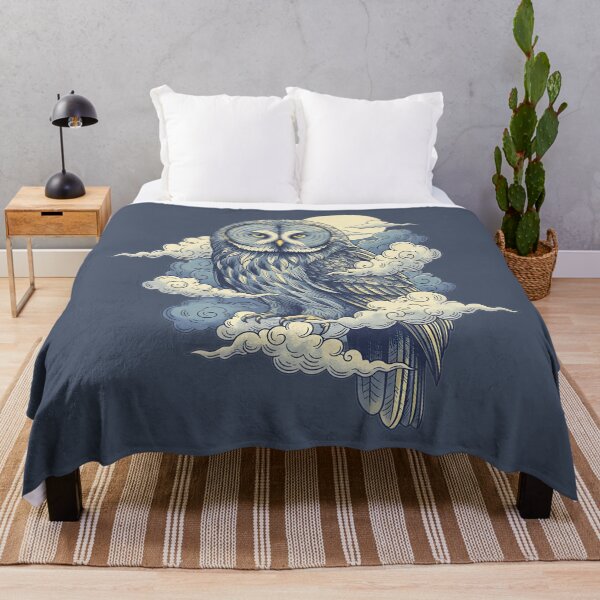 Item preview, Great Gray Owl in Moonlit Clouds designed and sold by BirdsnStuff.