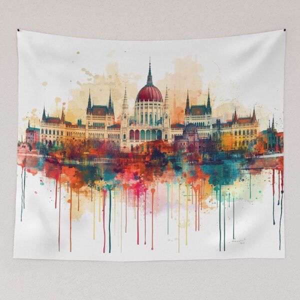 Item preview,  Colorful Cityscape Reflection designed and sold by Modern-Tropical.