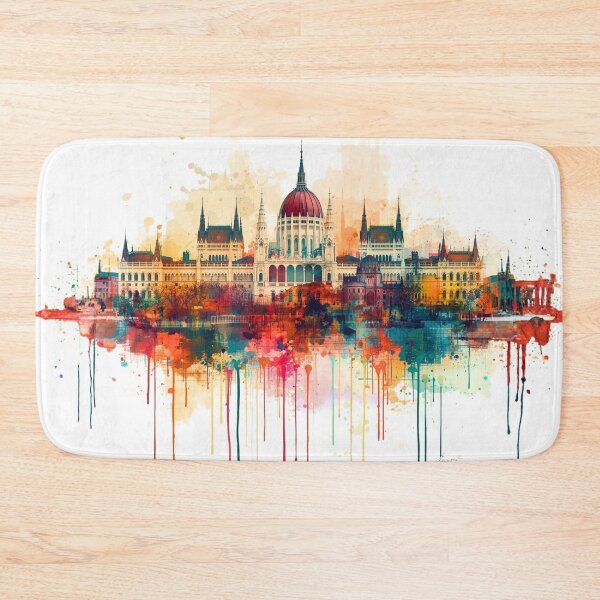 Item preview,  Colorful Cityscape Reflection designed and sold by Modern-Tropical.