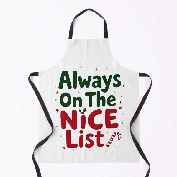 Item preview, Always on the Nice List – Santa Christmas Tee Design designed and sold by Toshany Prints.
