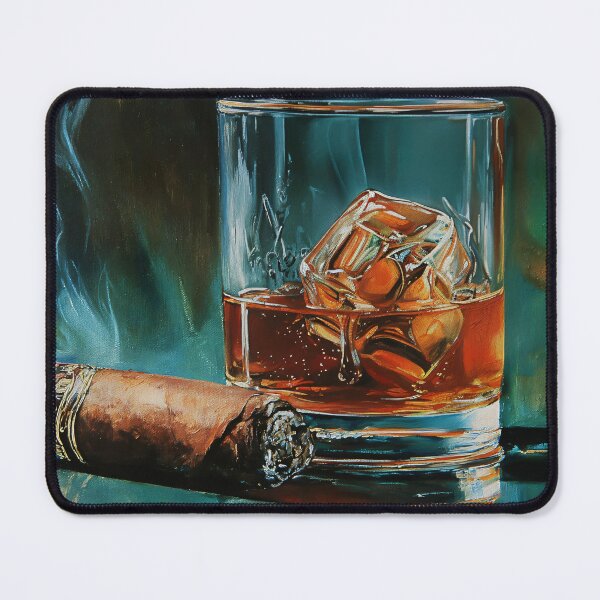 Item preview, Whiskey Reflections and a Smoking Cigar: An Intimate Portrait of Luxury, Mood and Modern Indulgence designed and sold by OlfactoART Studio.