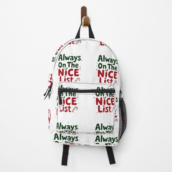 Item preview, Always on the Nice List – Santa Christmas Tee Design designed and sold by Toshany Prints.