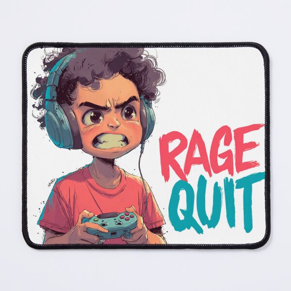 Item preview, GRUMPY GAMER “I QUIT!” … hits reset. designed and sold by Zen Candy 3000 Travis Nicholas Zariwny.