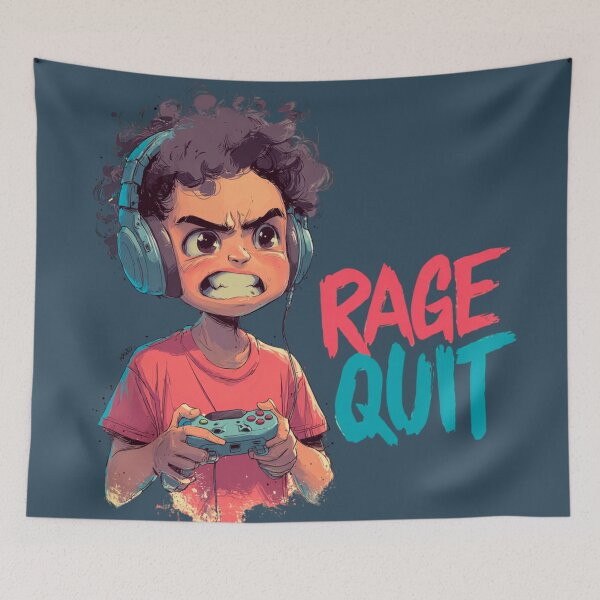 Item preview, GRUMPY GAMER “I QUIT!” … hits reset.  designed and sold by Zen Candy 3000 Travis Nicholas Zariwny.