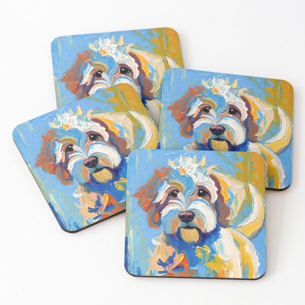 Item preview, Vibrant Sheepadoodle Dog Portrait designed and sold by ChrisButler.