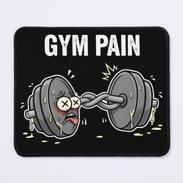Item preview, Funny Exhausted Dumbbell Gym Rat Cartoon Sticker designed and sold by AestheticCore Designs.