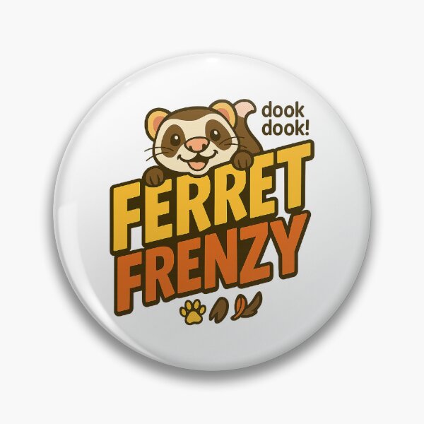 Item preview, Ferret Frenzy Dook Dook Cute Pet Ferret Art designed and sold by The Junto Shop.