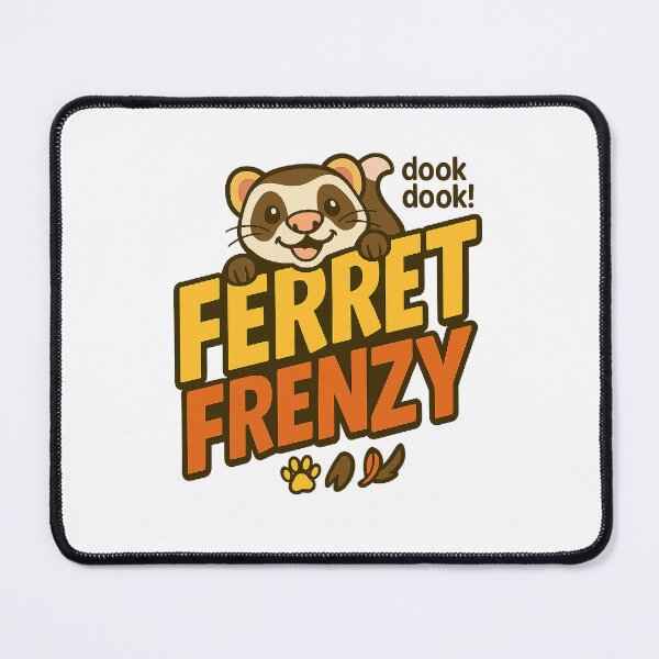 Item preview, Ferret Frenzy Dook Dook Cute Pet Ferret Art designed and sold by The Junto Shop.
