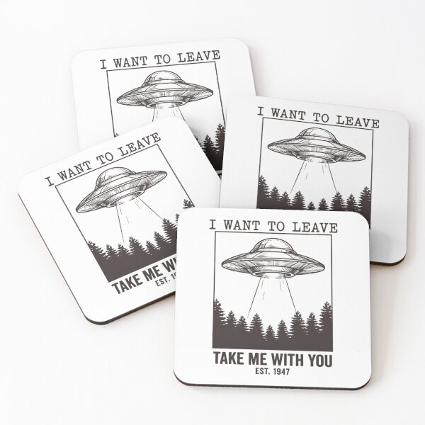 Item preview, I Want To Leave Retro Alien UFO Abduction 1947 designed and sold by Mason-Pride.