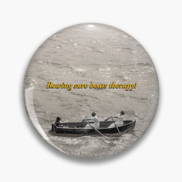 Item preview, Vintage Ladies Rowing Funny Quote Art - Rowing sure beats therapy designed and sold by Michael van der Hoorn.