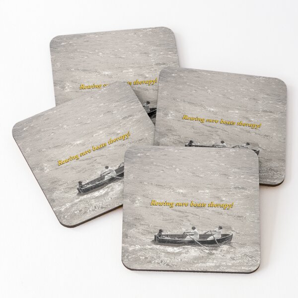 Item preview, Vintage Ladies Rowing Funny Quote Art - Rowing sure beats therapy designed and sold by Michael van der Hoorn.