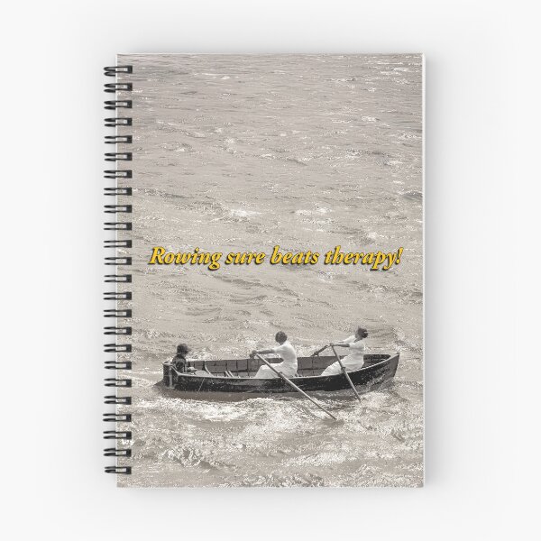 Item preview, Vintage Ladies Rowing Funny Quote Art - Rowing sure beats therapy designed and sold by Michael van der Hoorn.