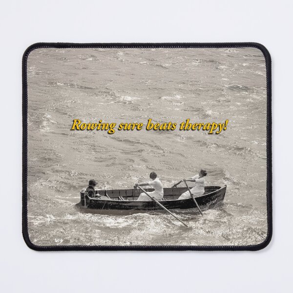 Item preview, Vintage Ladies Rowing Funny Quote Art - Rowing sure beats therapy designed and sold by Michael van der Hoorn.