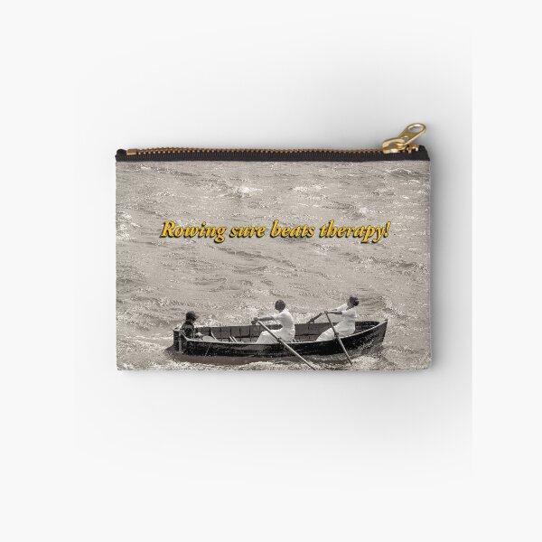 Item preview, Vintage Ladies Rowing Funny Quote Art - Rowing sure beats therapy designed and sold by Michael van der Hoorn.