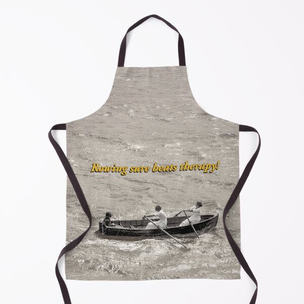 Item preview, Vintage Ladies Rowing Funny Quote Art - Rowing sure beats therapy designed and sold by Michael van der Hoorn.