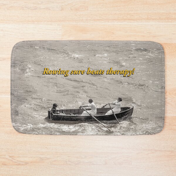 Item preview, Vintage Ladies Rowing Funny Quote Art - Rowing sure beats therapy designed and sold by Michael van der Hoorn.