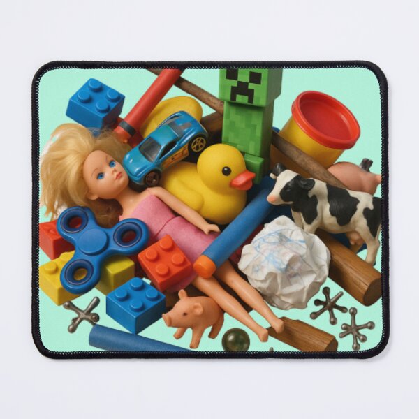 Item preview, Chaotic Pile of Kids’ Toys – Ultra-Realistic Mixed Toy Heap Art designed and sold by AnotherFemaleHuman.