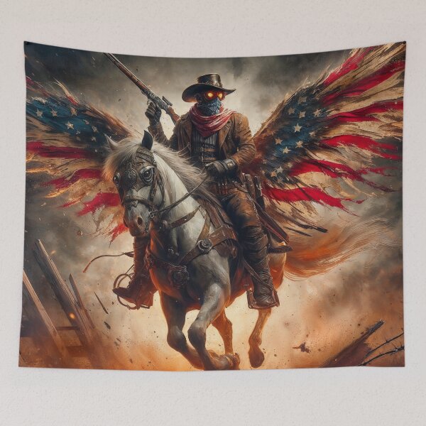 Item preview, Magipunk Pegasus: Weird West Patriot Gunslinger designed and sold by TheOuroborean.