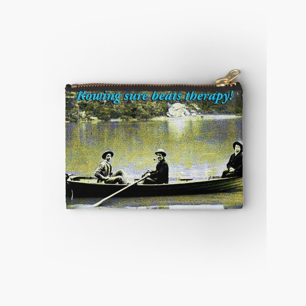 Item preview, Vintage Rowing Humour Art Print- Rowing sure beats Therapy designed and sold by Michael van der Hoorn.