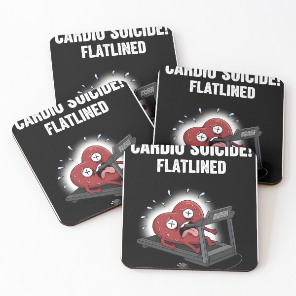 Item preview, Funny I Hate Cardio Heart Running on Treadmill Cartoon designed and sold by AestheticCore Designs.