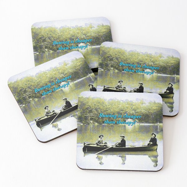 Item preview, Rowing Is Cheaper Than Therapy Funny Art designed and sold by Michael van der Hoorn.